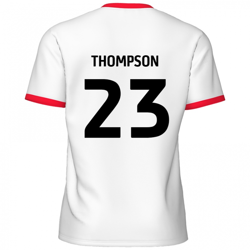 Niño Camiseta Louis Thompson #23 Blanco Rojo 1ª Equipación 2024/25 La Camisa México