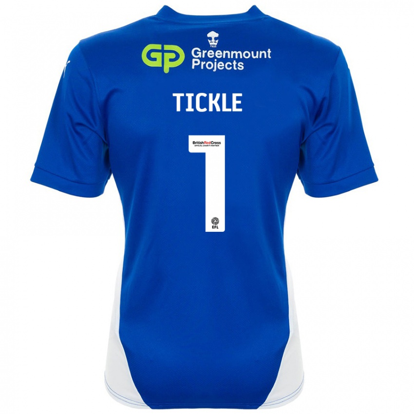 Niño Camiseta Sam Tickle #1 Azul Blanco 1ª Equipación 2024/25 La Camisa México