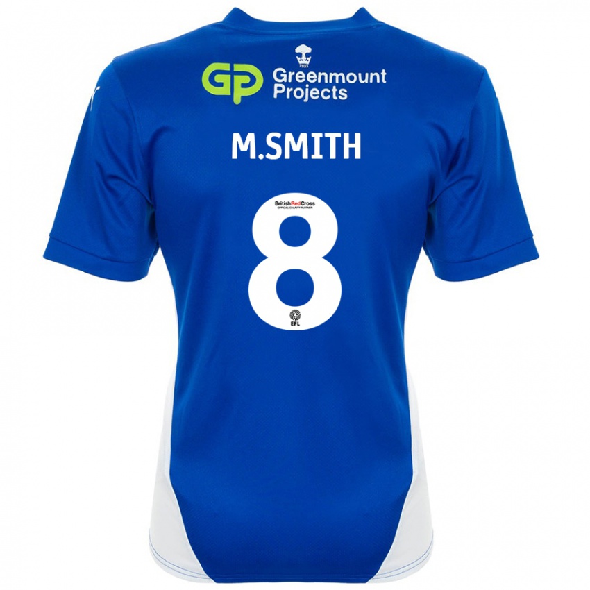 Niño Camiseta Matt Smith #8 Azul Blanco 1ª Equipación 2024/25 La Camisa México