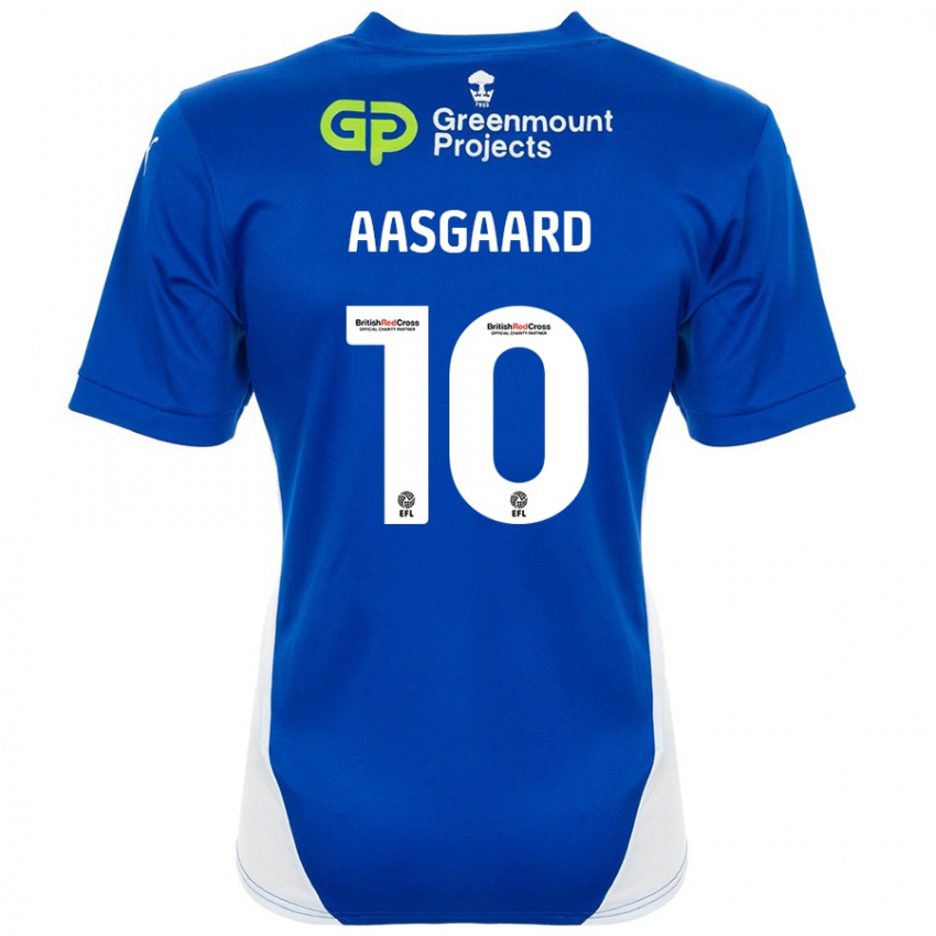 Niño Camiseta Thelo Aasgaard #10 Azul Blanco 1ª Equipación 2024/25 La Camisa México