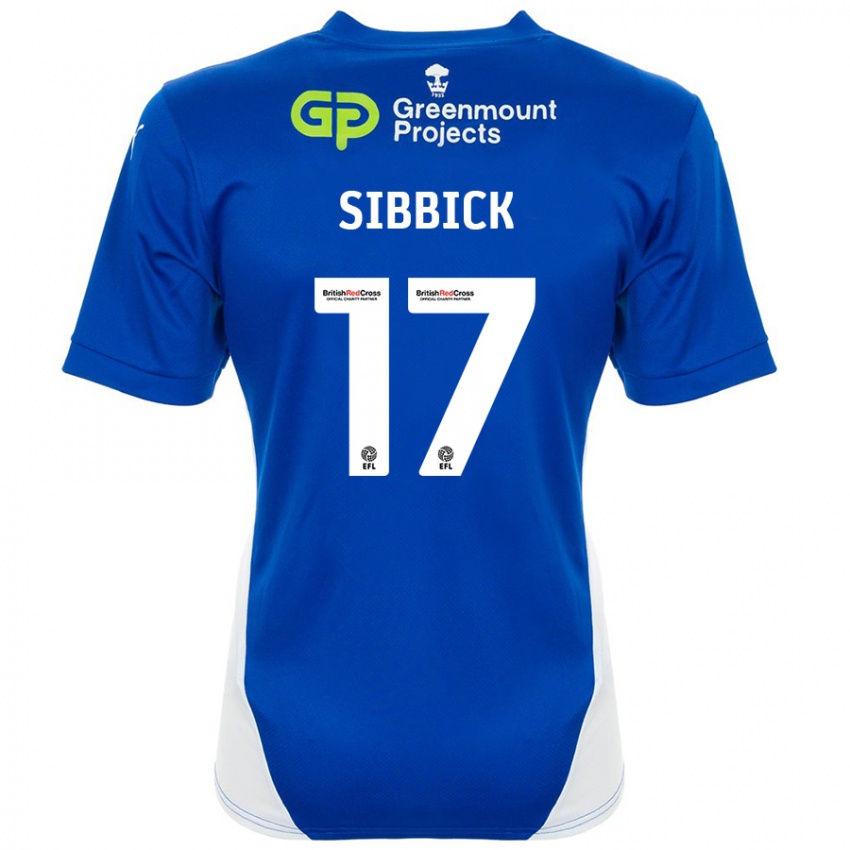 Niño Camiseta Toby Sibbick #17 Azul Blanco 1ª Equipación 2024/25 La Camisa México