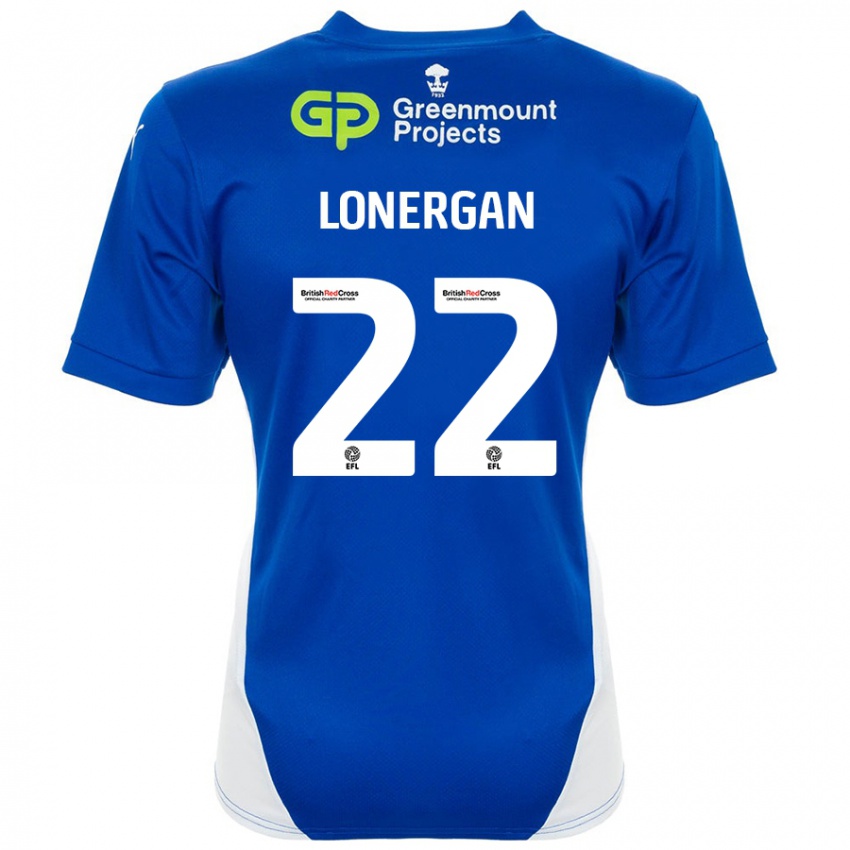 Niño Camiseta Andy Lonergan #22 Azul Blanco 1ª Equipación 2024/25 La Camisa México