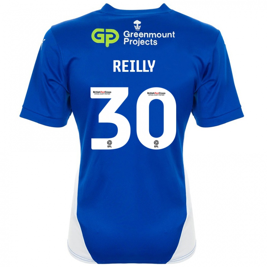 Niño Camiseta Jack Reilly #30 Azul Blanco 1ª Equipación 2024/25 La Camisa México