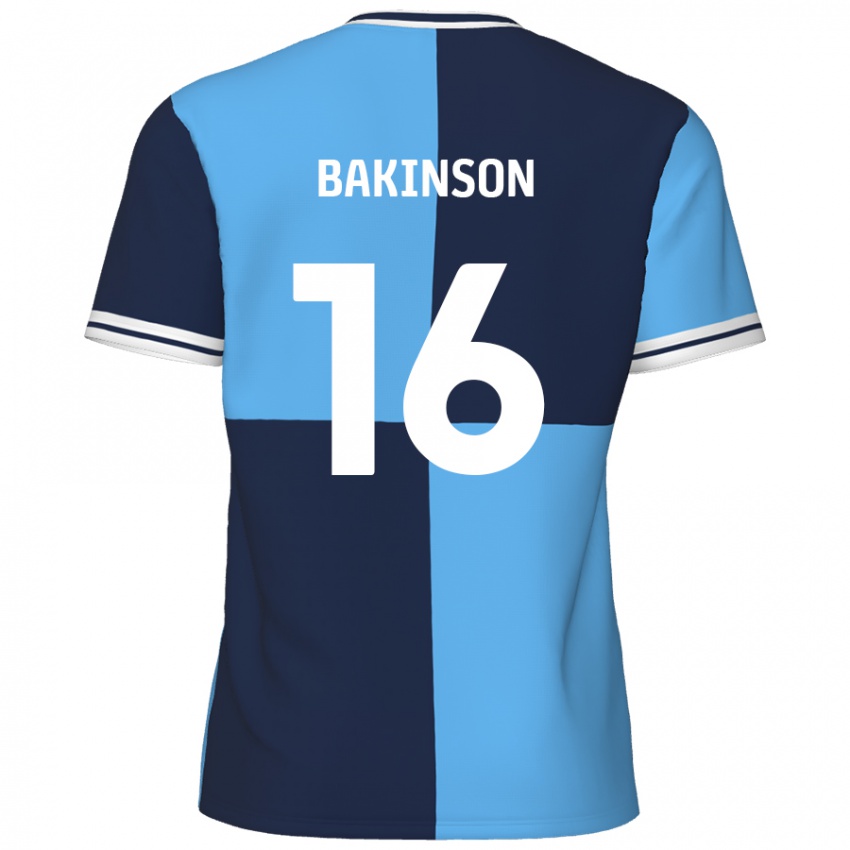 Niño Camiseta Tyreeq Bakinson #16 Azul Cielo Azul Oscuro 1ª Equipación 2024/25 La Camisa México