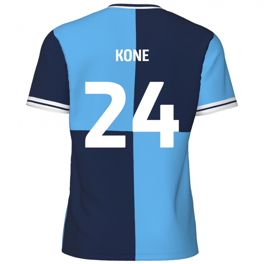 Niño Camiseta Richard Kone #24 Azul Cielo Azul Oscuro 1ª Equipación 2024/25 La Camisa México