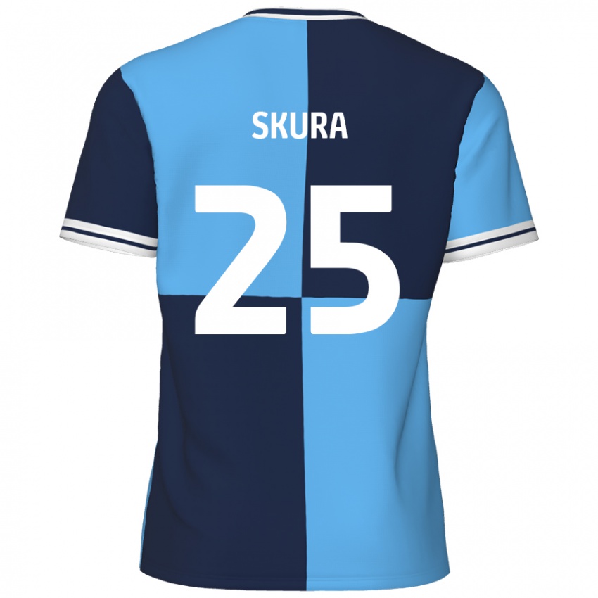 Niño Camiseta Declan Skura #25 Azul Cielo Azul Oscuro 1ª Equipación 2024/25 La Camisa México