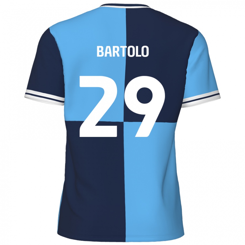 Niño Camiseta Jaiden Bartolo #29 Azul Cielo Azul Oscuro 1ª Equipación 2024/25 La Camisa México