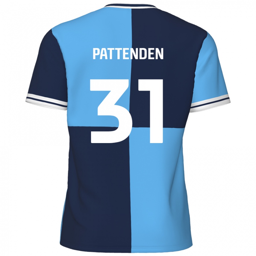 Niño Camiseta Jasper Pattenden #31 Azul Cielo Azul Oscuro 1ª Equipación 2024/25 La Camisa México