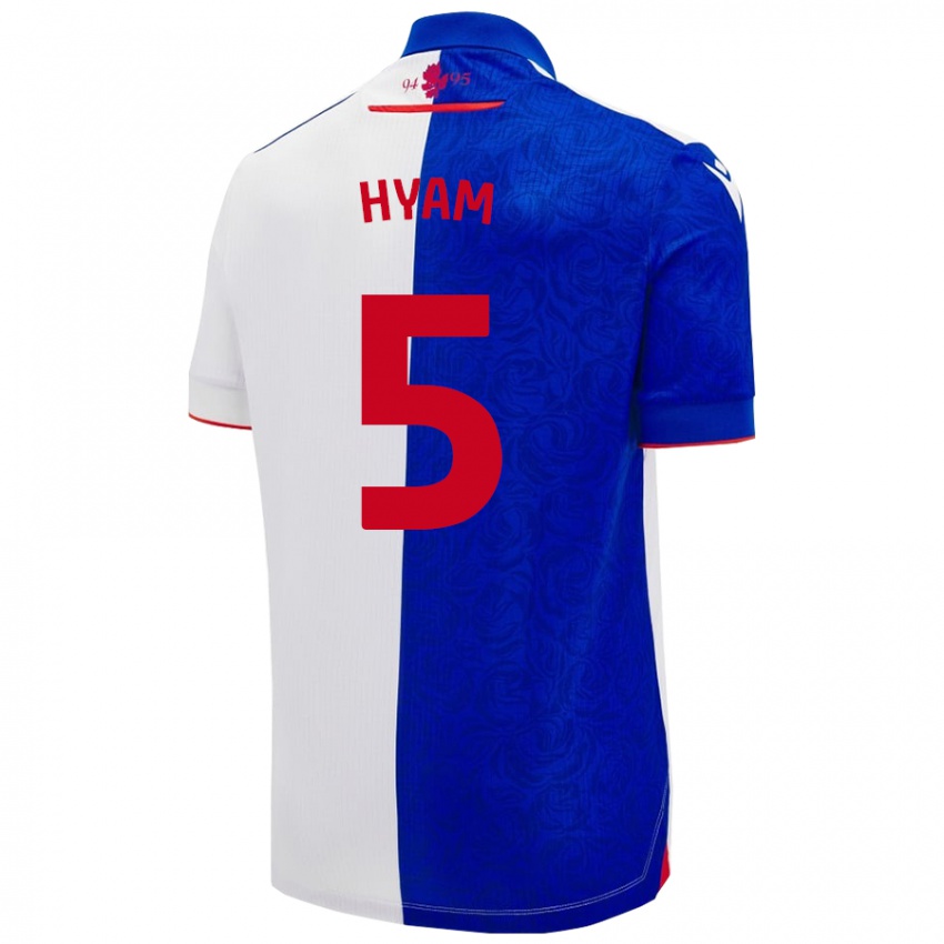 Niño Camiseta Dominic Hyam #5 Azul Cielo Blanco 1ª Equipación 2024/25 La Camisa México