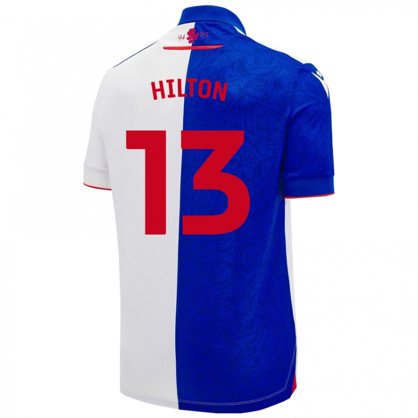 Niño Camiseta Joe Hilton #13 Azul Cielo Blanco 1ª Equipación 2024/25 La Camisa México