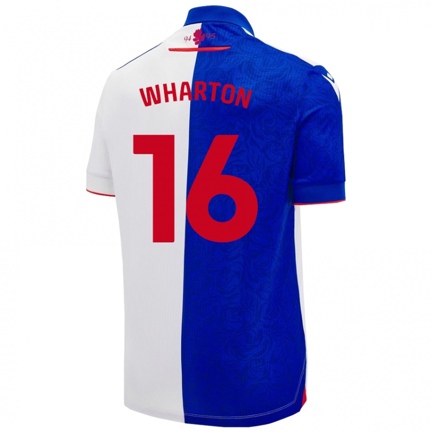 Niño Camiseta Scott Wharton #16 Azul Cielo Blanco 1ª Equipación 2024/25 La Camisa México