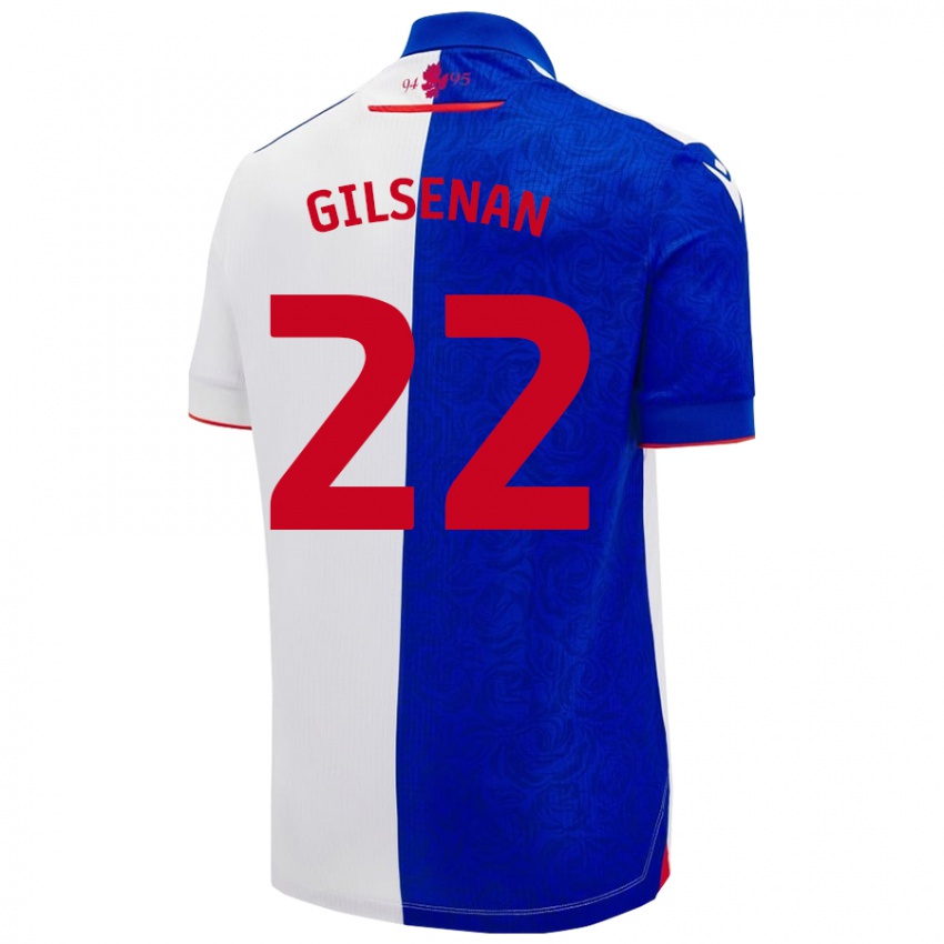 Niño Camiseta Zak Gilsenan #22 Azul Cielo Blanco 1ª Equipación 2024/25 La Camisa México