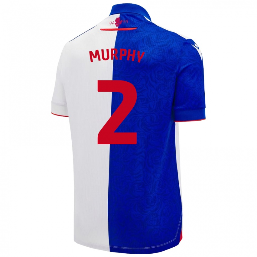 Niño Camiseta Niamh Murphy #2 Azul Cielo Blanco 1ª Equipación 2024/25 La Camisa México