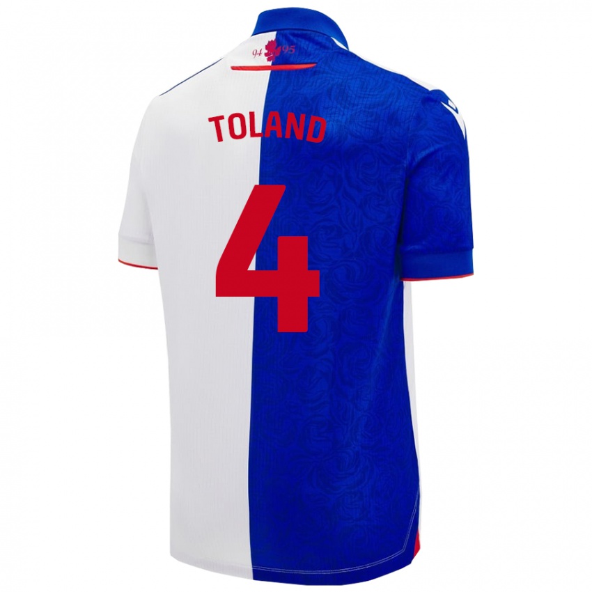 Niño Camiseta Tyler Toland #4 Azul Cielo Blanco 1ª Equipación 2024/25 La Camisa México