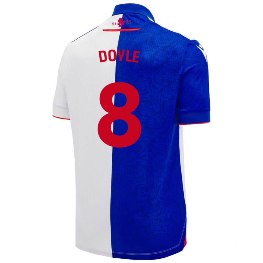 Niño Camiseta Emma Doyle #8 Azul Cielo Blanco 1ª Equipación 2024/25 La Camisa México