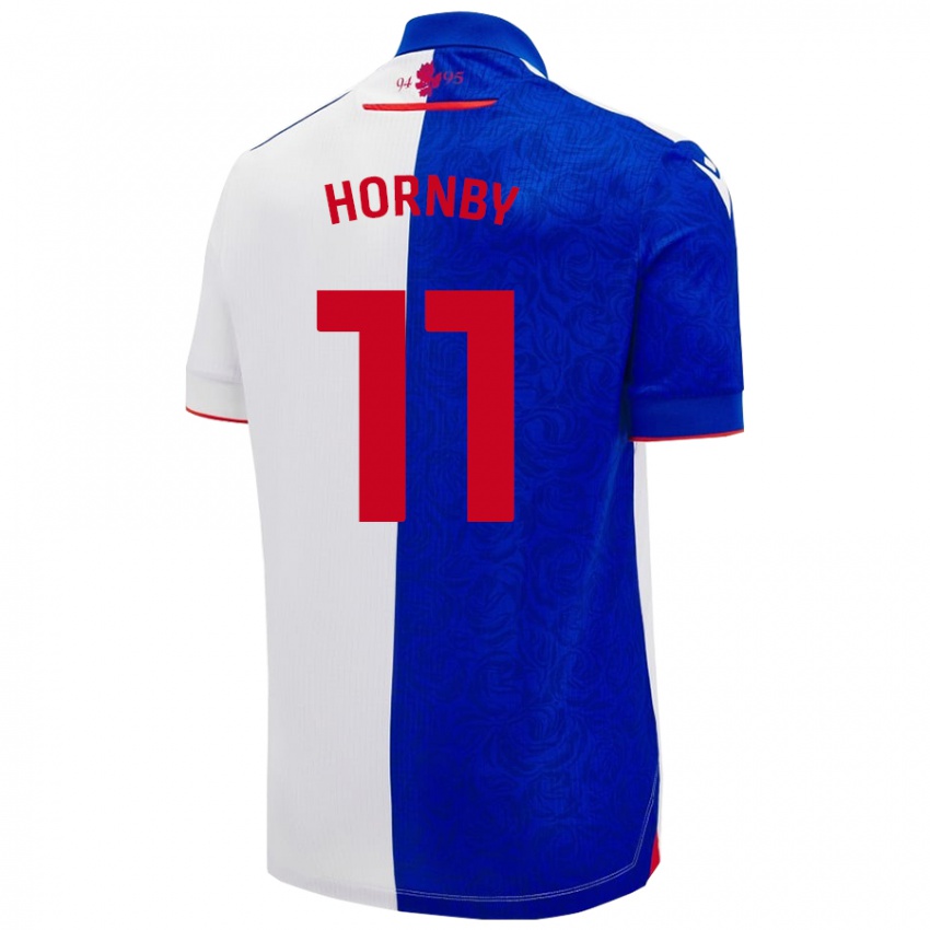 Niño Camiseta Megan Hornby #11 Azul Cielo Blanco 1ª Equipación 2024/25 La Camisa México