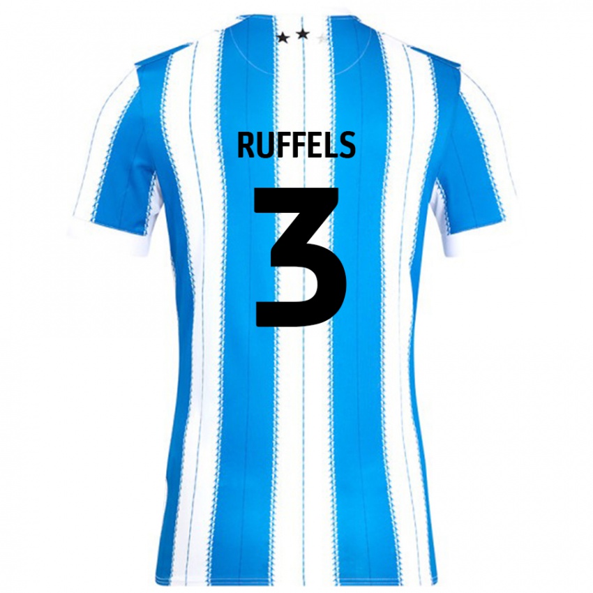 Niño Camiseta Josh Ruffels #3 Azul Blanco 1ª Equipación 2024/25 La Camisa México