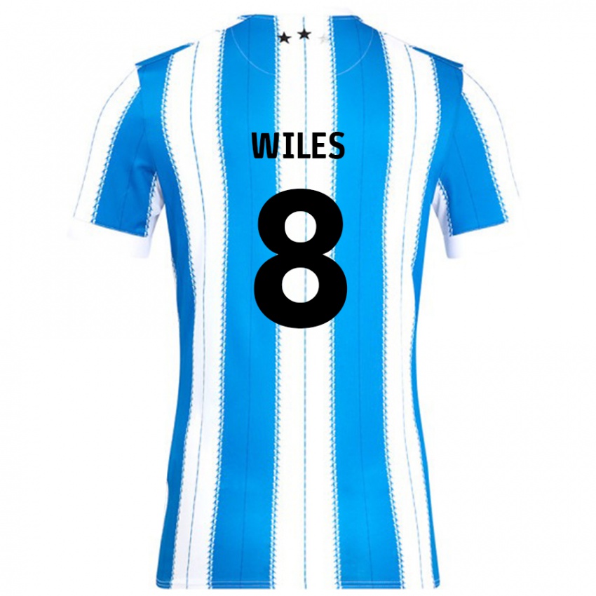 Niño Camiseta Ben Wiles #8 Azul Blanco 1ª Equipación 2024/25 La Camisa México