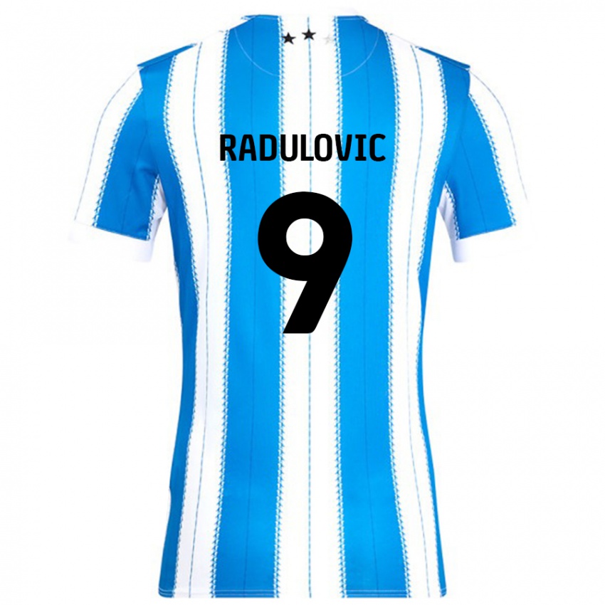 Niño Camiseta Bojan Radulovic #9 Azul Blanco 1ª Equipación 2024/25 La Camisa México