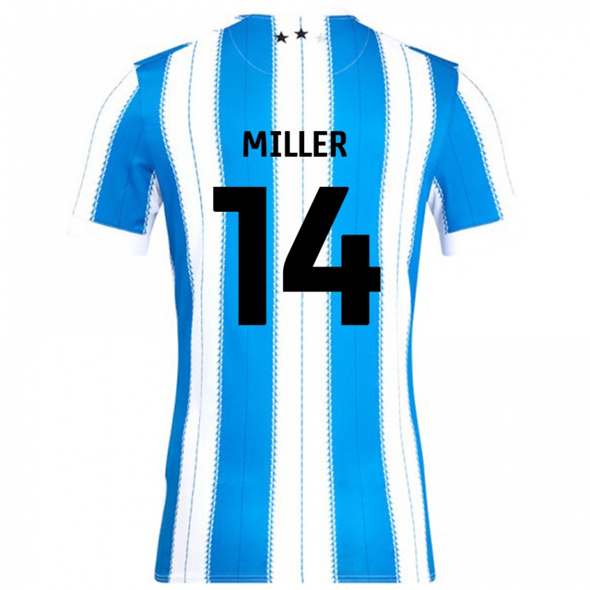 Niño Camiseta Mickel Miller #14 Azul Blanco 1ª Equipación 2024/25 La Camisa México