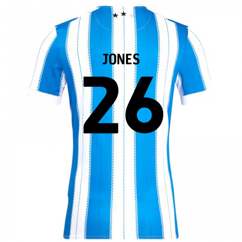 Niño Camiseta Patrick Jones #26 Azul Blanco 1ª Equipación 2024/25 La Camisa México