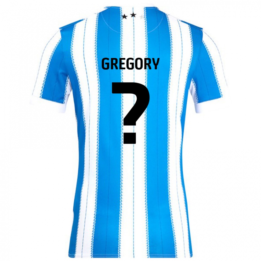 Niño Camiseta Anthony Gregory #0 Azul Blanco 1ª Equipación 2024/25 La Camisa México