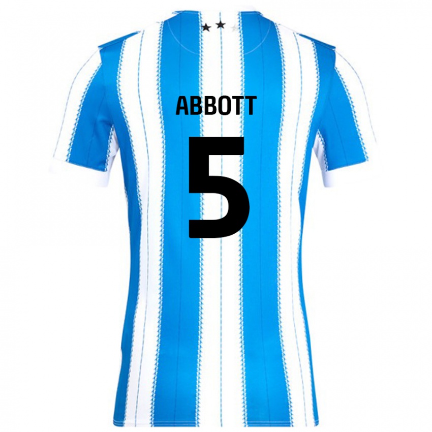 Niño Camiseta Vicky Abbott #5 Azul Blanco 1ª Equipación 2024/25 La Camisa México