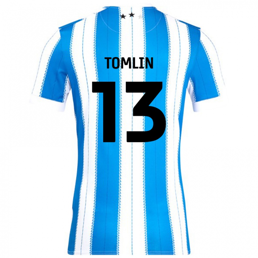 Niño Camiseta Phoebe Tomlin #13 Azul Blanco 1ª Equipación 2024/25 La Camisa México