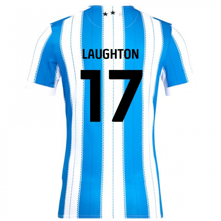 Niño Camiseta Zoe Laughton #17 Azul Blanco 1ª Equipación 2024/25 La Camisa México