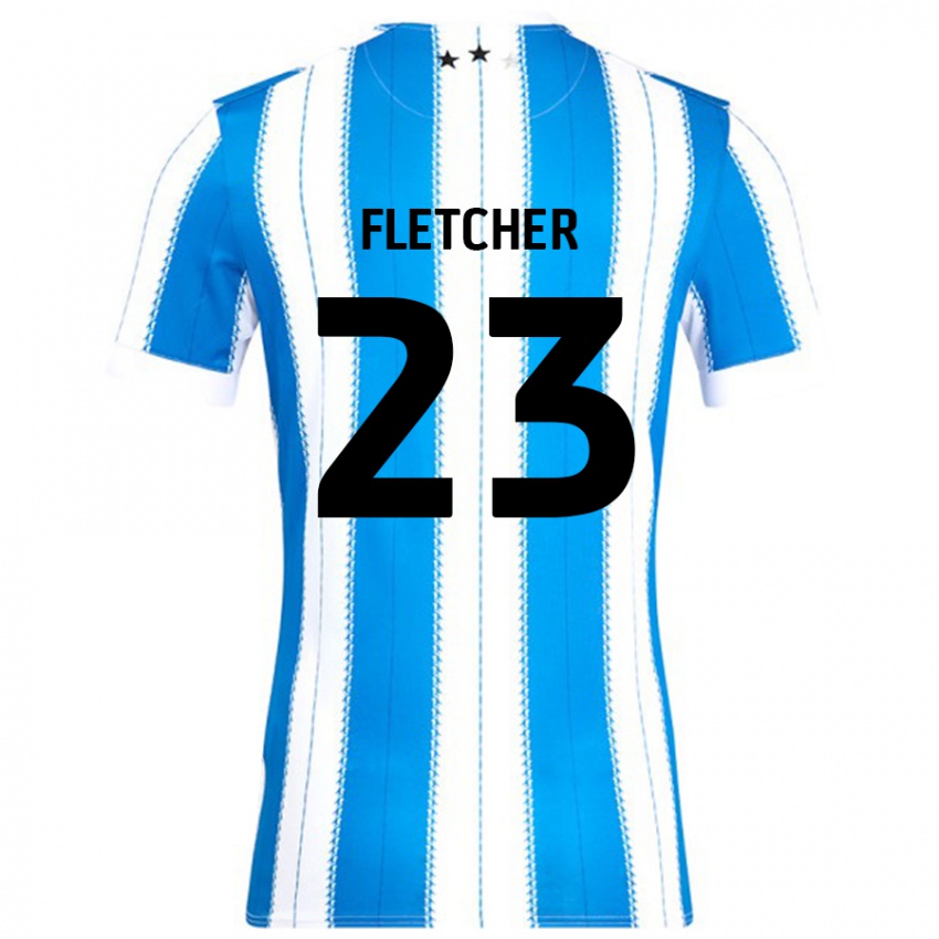 Niño Camiseta Serena Fletcher #23 Azul Blanco 1ª Equipación 2024/25 La Camisa México