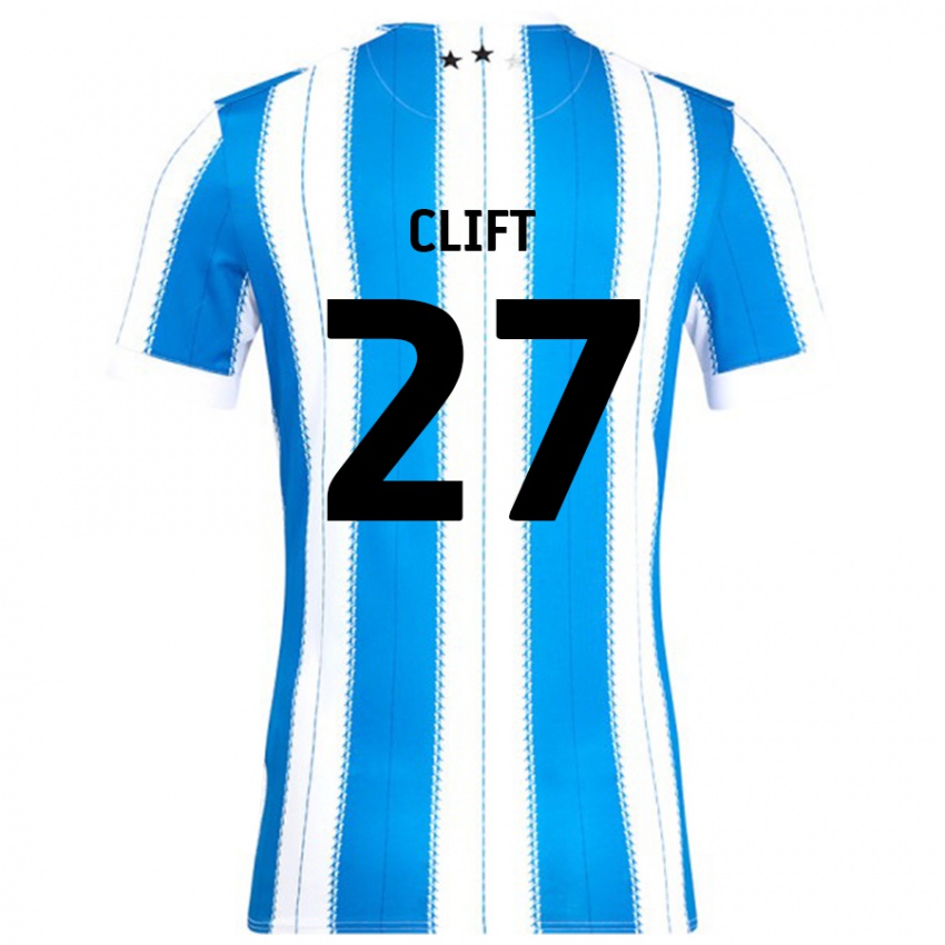 Niño Camiseta Cassidy Clift #27 Azul Blanco 1ª Equipación 2024/25 La Camisa México