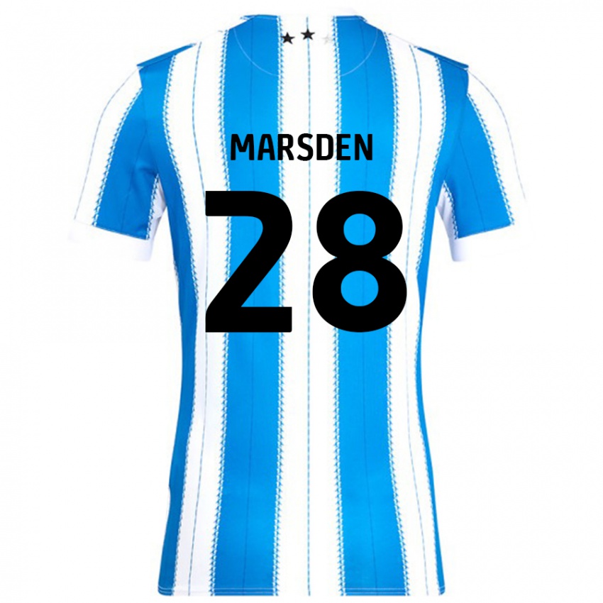 Niño Camiseta Brooke Marsden #28 Azul Blanco 1ª Equipación 2024/25 La Camisa México