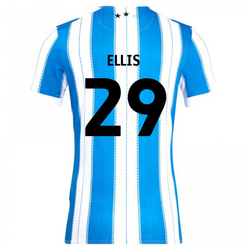 Niño Camiseta Molly Ellis #29 Azul Blanco 1ª Equipación 2024/25 La Camisa México