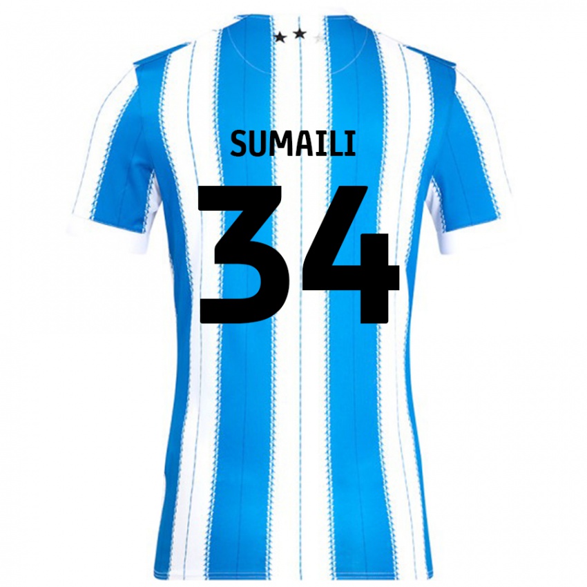 Niño Camiseta Falone Sumaili #34 Azul Blanco 1ª Equipación 2024/25 La Camisa México