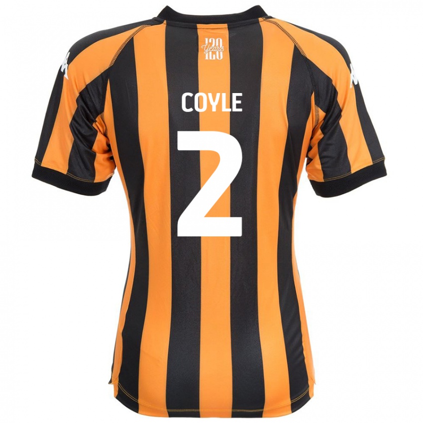 Niño Camiseta Lewie Coyle #2 Negro Ámbar 1ª Equipación 2024/25 La Camisa México