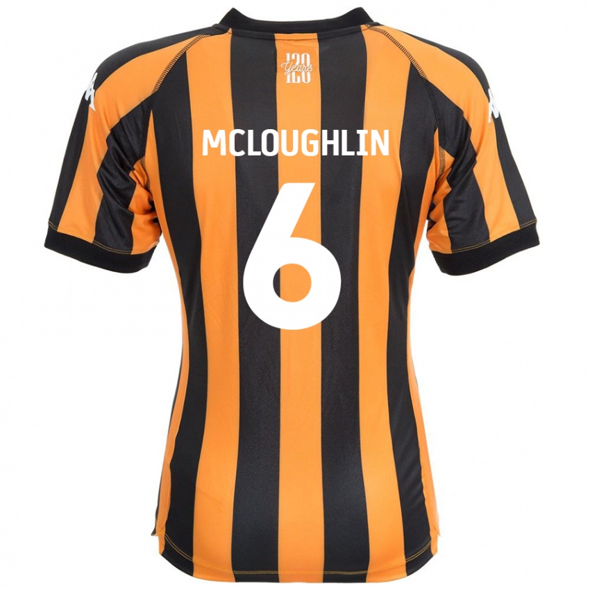 Niño Camiseta Sean Mcloughlin #6 Negro Ámbar 1ª Equipación 2024/25 La Camisa México