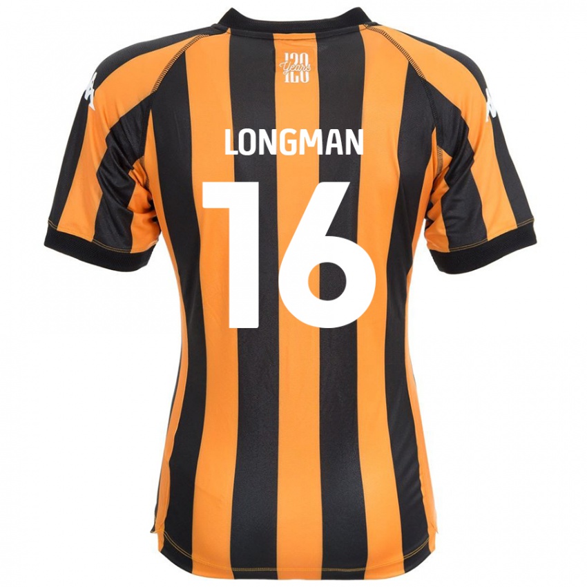 Niño Camiseta Ryan Longman #16 Negro Ámbar 1ª Equipación 2024/25 La Camisa México