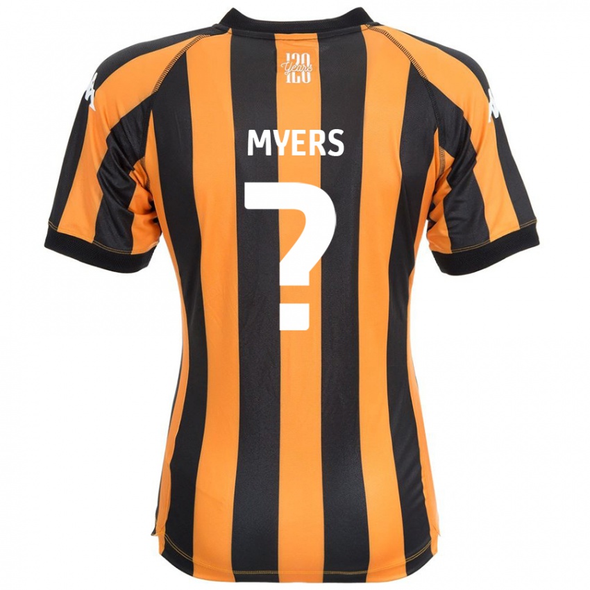 Niño Camiseta Zane Myers #0 Negro Ámbar 1ª Equipación 2024/25 La Camisa México