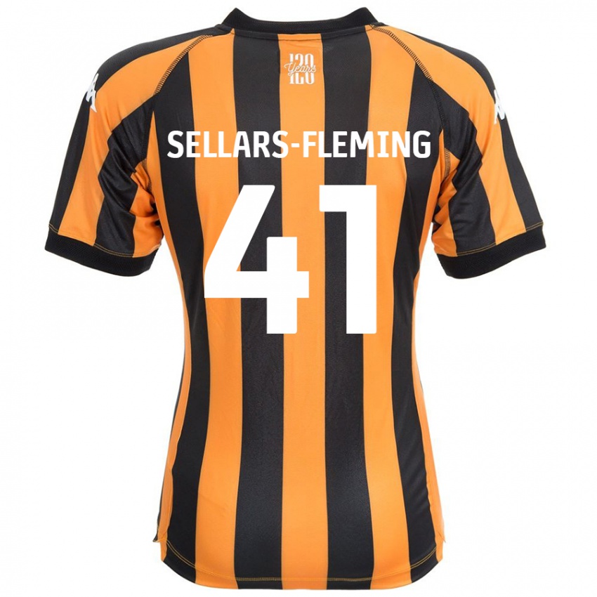 Niño Camiseta Tyrell Sellars-Fleming #41 Negro Ámbar 1ª Equipación 2024/25 La Camisa México