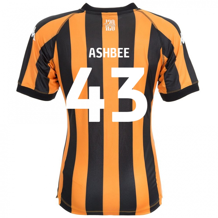 Niño Camiseta Stanley Ashbee #43 Negro Ámbar 1ª Equipación 2024/25 La Camisa México