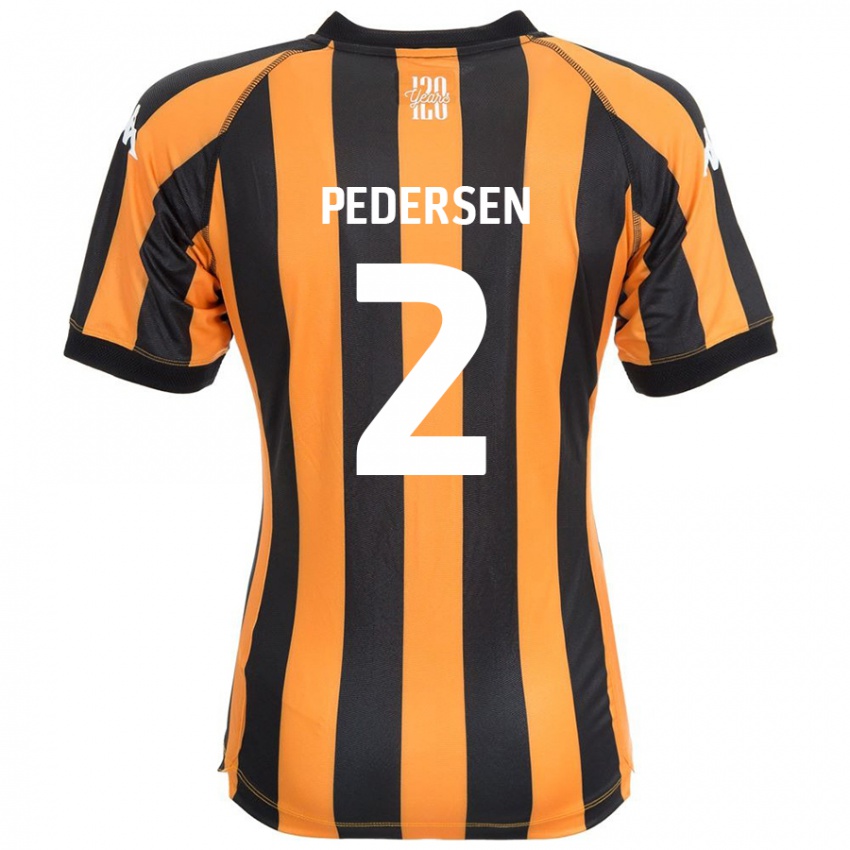 Niño Camiseta Eden Pedersen #2 Negro Ámbar 1ª Equipación 2024/25 La Camisa México