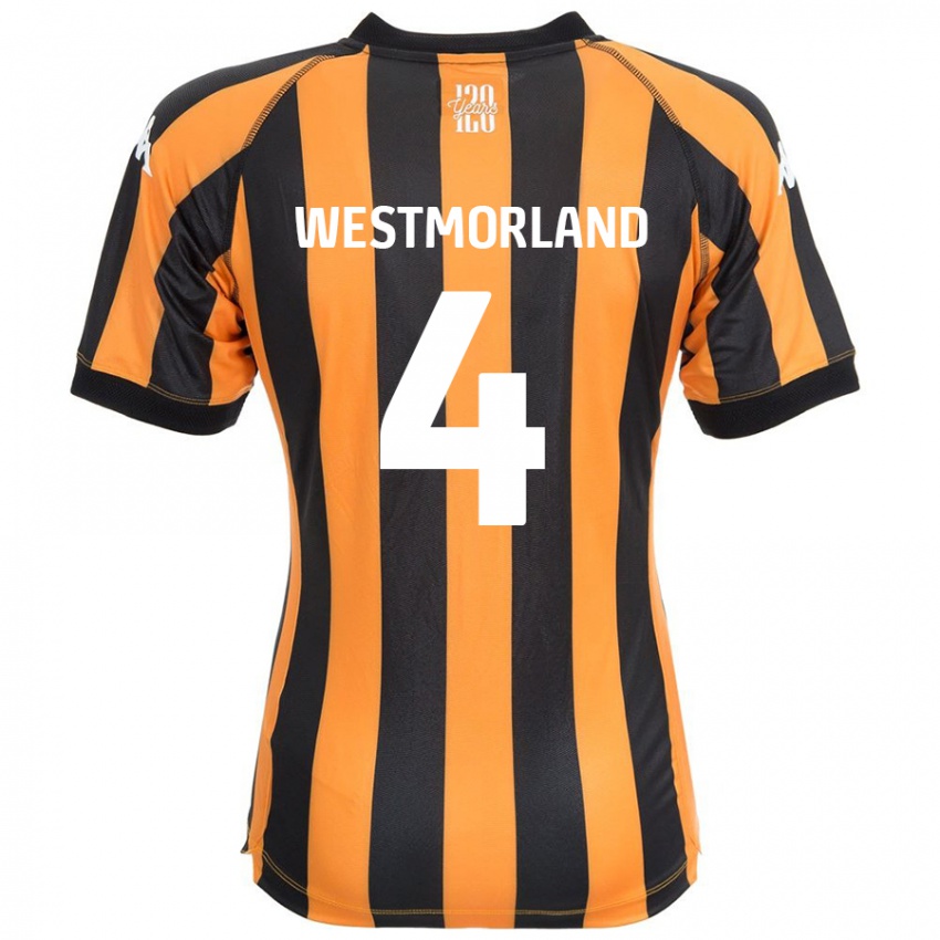 Niño Camiseta Emma Westmorland #4 Negro Ámbar 1ª Equipación 2024/25 La Camisa México