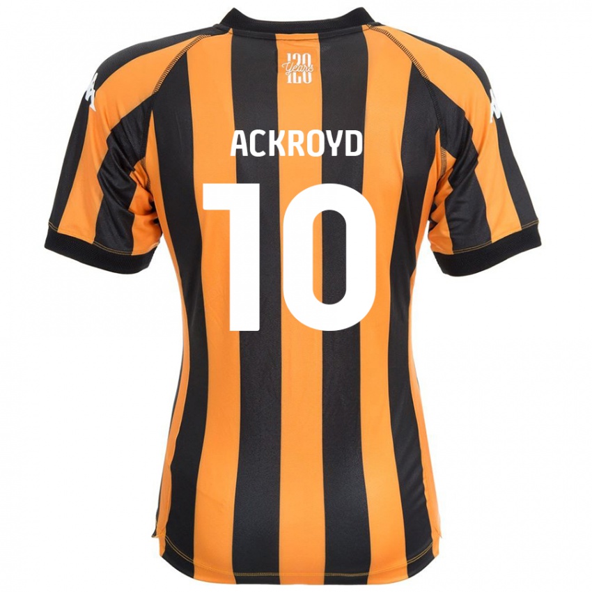 Niño Camiseta Rachael Ackroyd #10 Negro Ámbar 1ª Equipación 2024/25 La Camisa México