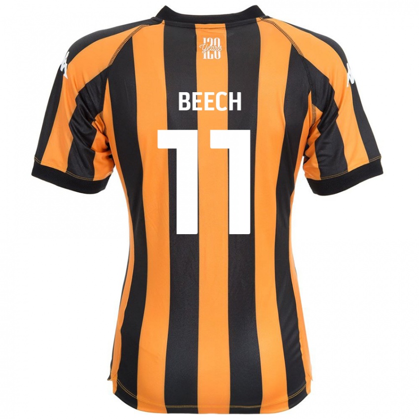 Niño Camiseta Rebecca Beech #11 Negro Ámbar 1ª Equipación 2024/25 La Camisa México