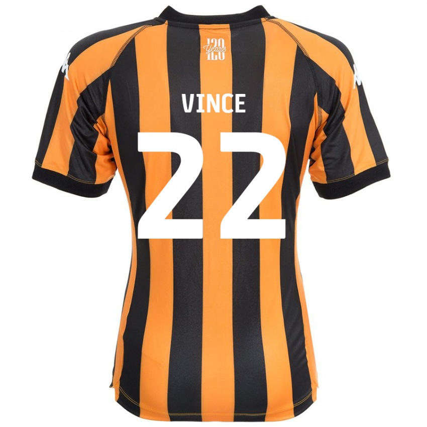 Niño Camiseta Anna Vince #22 Negro Ámbar 1ª Equipación 2024/25 La Camisa México