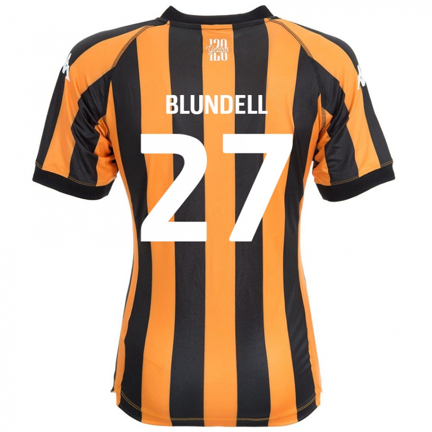 Niño Camiseta Maddie Blundell #27 Negro Ámbar 1ª Equipación 2024/25 La Camisa México