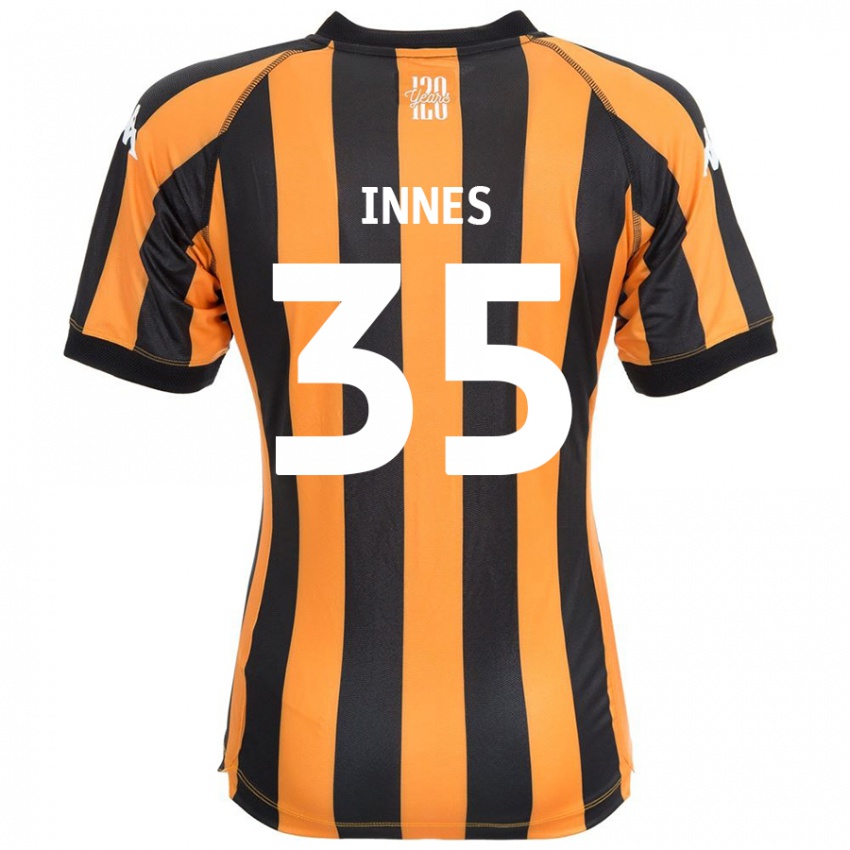 Niño Camiseta Emma Innes #35 Negro Ámbar 1ª Equipación 2024/25 La Camisa México