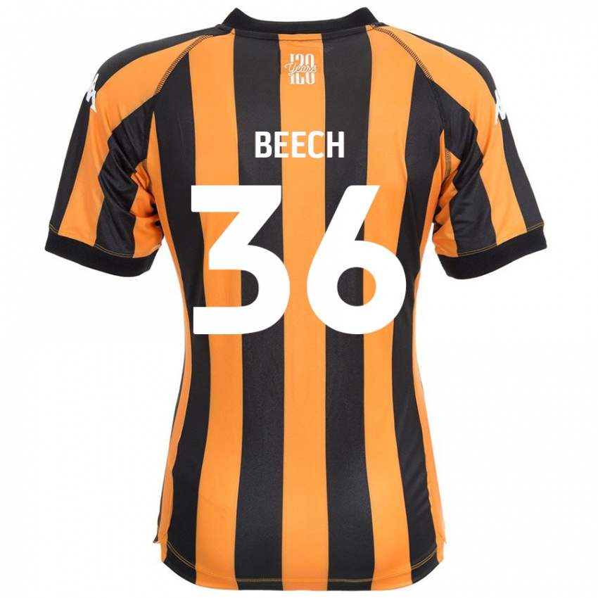 Niño Camiseta Amy Beech #36 Negro Ámbar 1ª Equipación 2024/25 La Camisa México