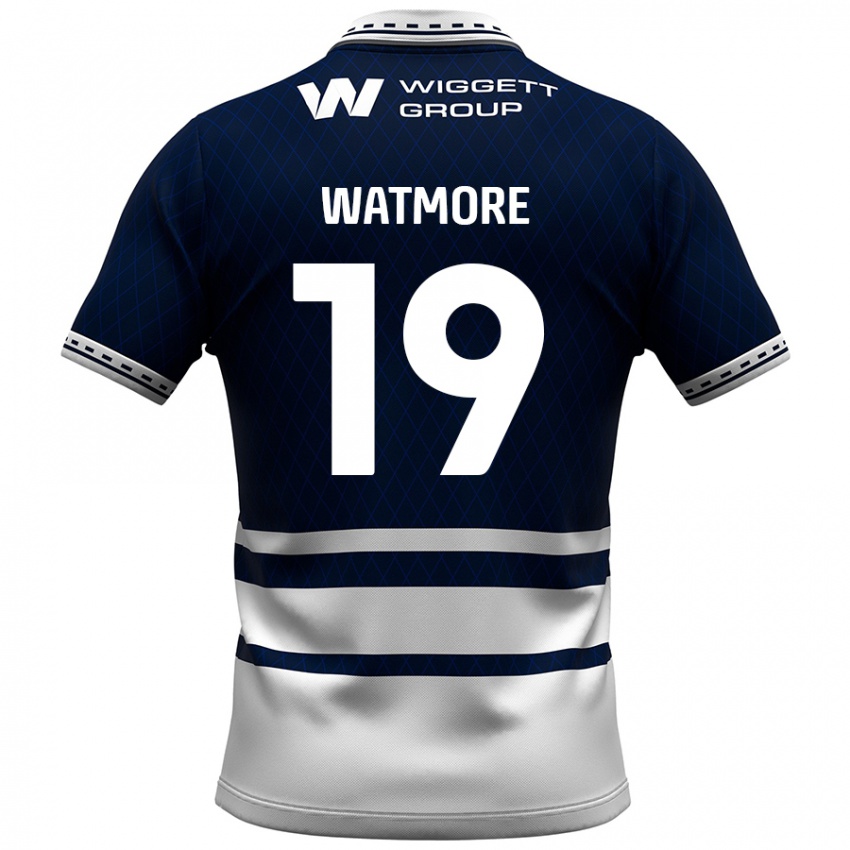 Niño Camiseta Duncan Watmore #19 Azul Marino Blanco 1ª Equipación 2024/25 La Camisa México