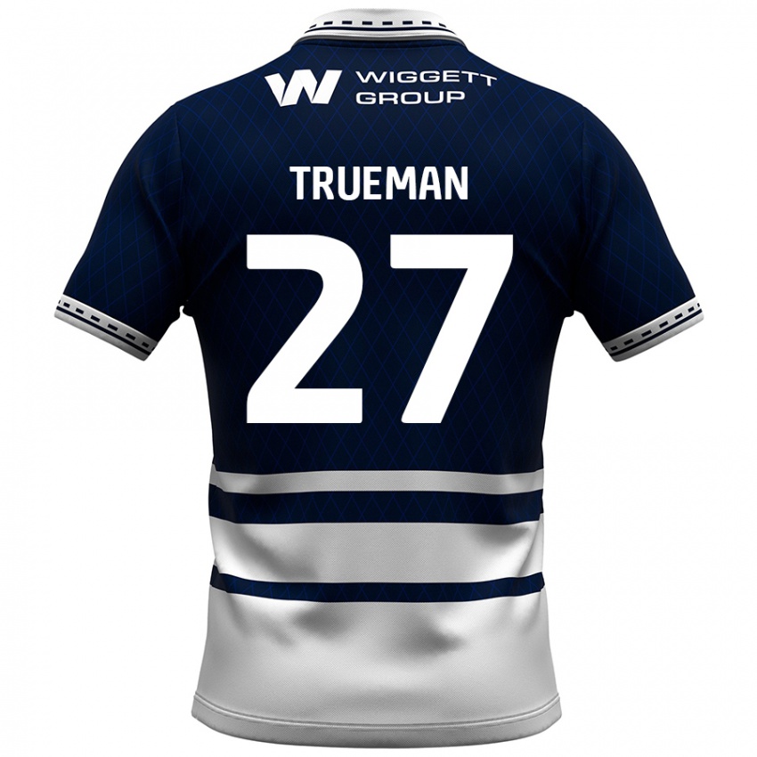 Niño Camiseta Connal Trueman #27 Azul Marino Blanco 1ª Equipación 2024/25 La Camisa México